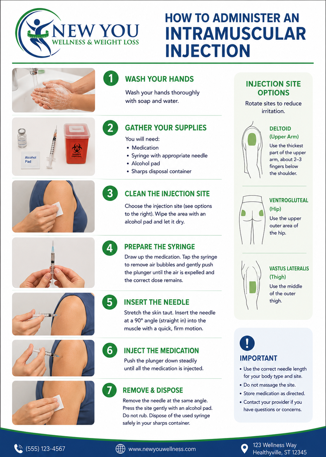How to administer an intramuscular injection — step-by-step guide