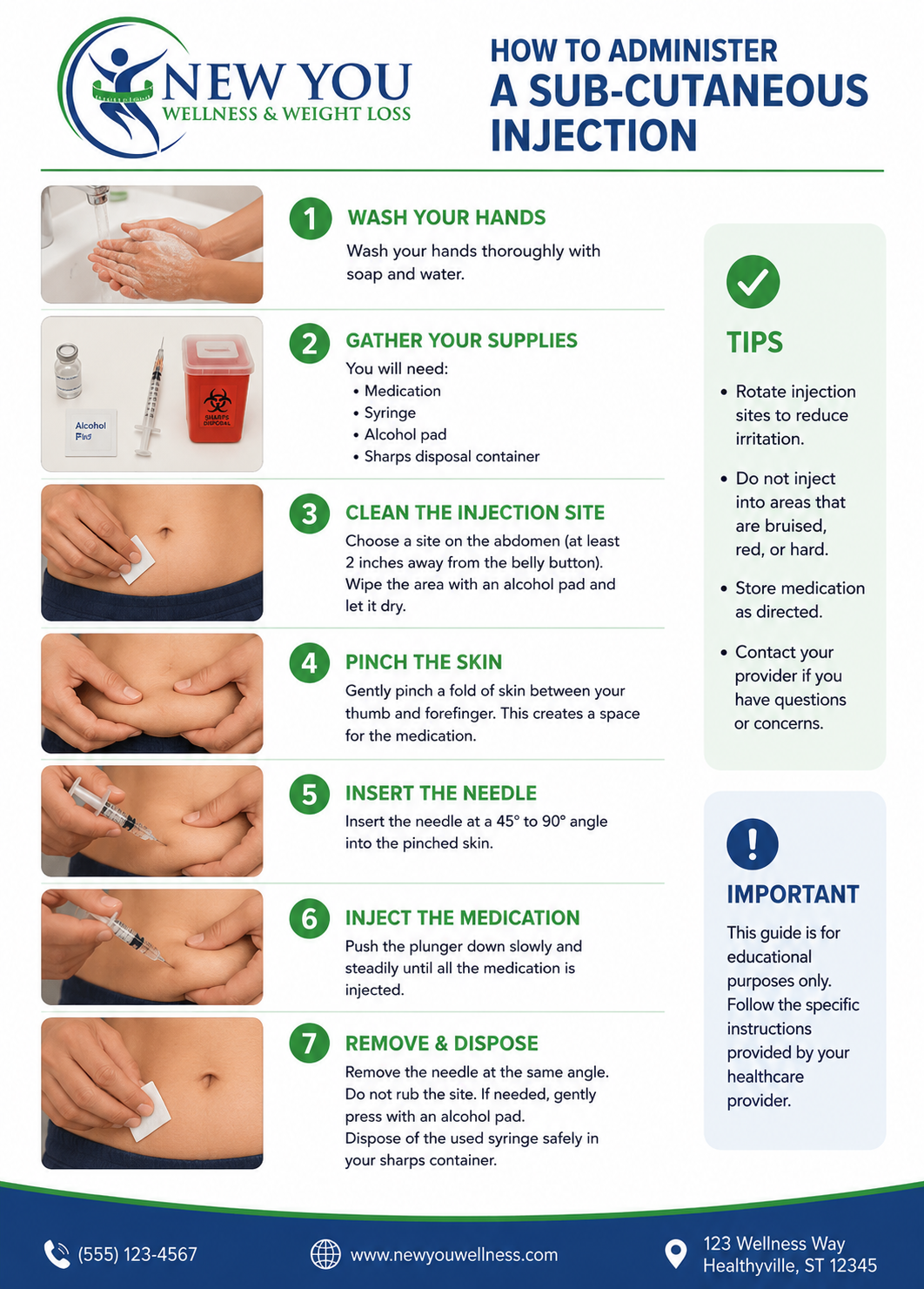 How to administer a sub-cutaneous injection — step-by-step guide
